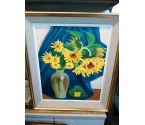 HUILE SUR TOILE NATURE MORTE TOURNESOL