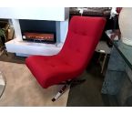 FAUTEUIL Style rocking-chair Modele Oliv tissu rouge