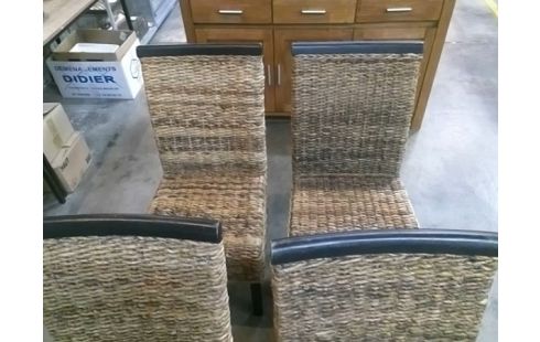 4 CHAISES OSIER EN L'ETAT