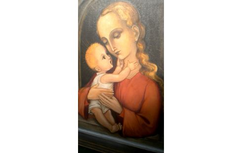 GEMÃLDE, , HEIZKÖRPER MET KIND