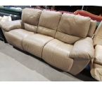 CANAPE RELAX CUIR BEIGE 3 P