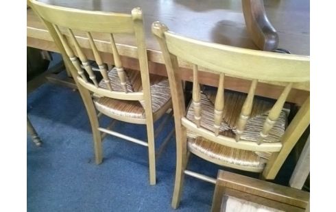 LOT DE 6 CHAISES PAILLEES