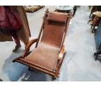 FAUTEUIL BOIS ET CUIR