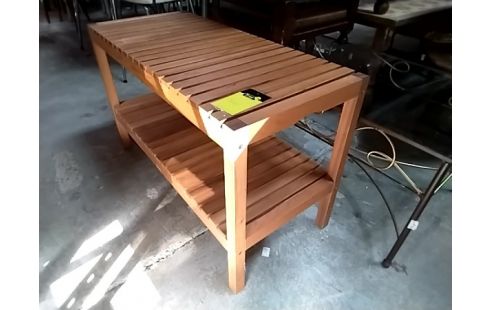 ETAGERE Basse 2 niveaux bois