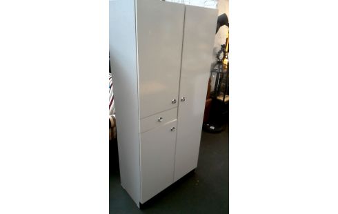 BUFFET DE CUISINE VINTAGE BLANCHE FORMICA 3 PORTES 1 TIROIR