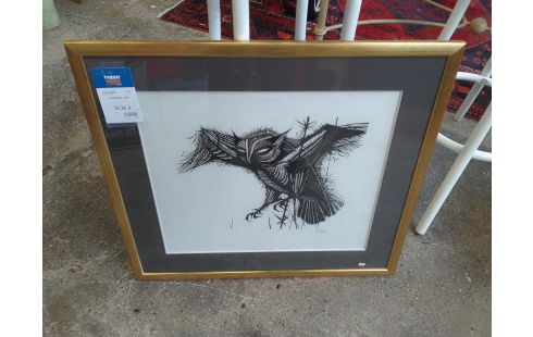 LITHOGRAPHIE HIBOU