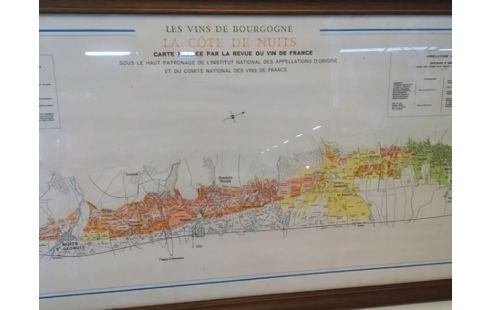 CADRE CARTE DES VINS COTE DE NUITS
