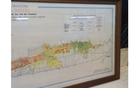 CADRE CARTE DES VINS COTE DE NUITS