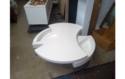 SALONTAFEL LAAG WIT ROTEREND