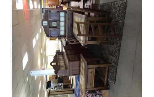 SALLE A MANGER COMPLETE CHENE RUSTIQUE CARRELAGE + DESSERTE