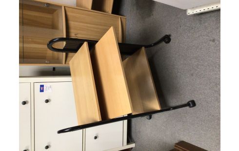 BUREAU COULEUR HETRE METAL NOIR PM