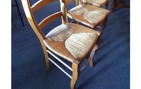 LOT DE 4 CHAISES PAILLEES