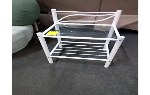 CHEVET Tube blanc et verre