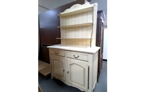 BAHUT BAS 2 p 2 t avec étagère style boulangere