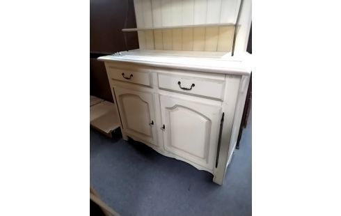 BAHUT BAS 2 p 2 t avec étagère style boulangere