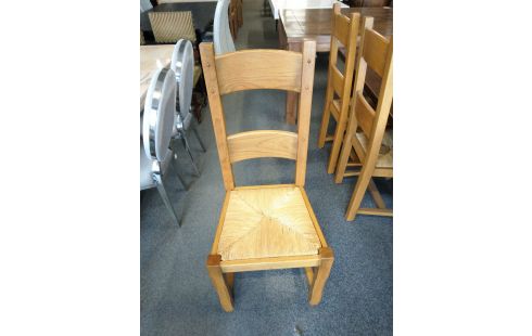 6 CHAISES CHENE ASSISE PAILLEE