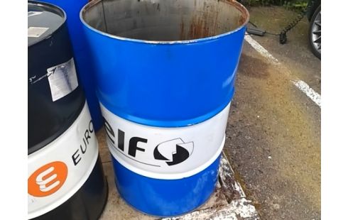 BIDON METAL BLEU OUVERT