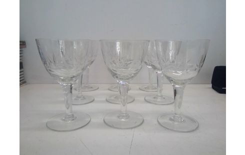 GLAZEN IN KRISTAL 9 STUKS