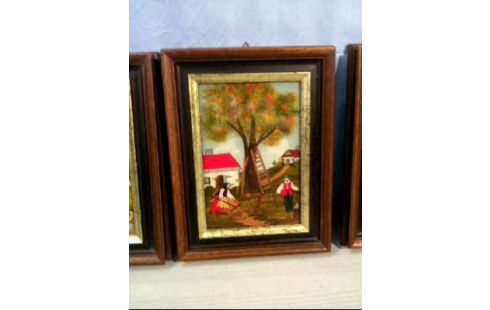 HINTERGLASBILDER 4-TLG. JAHRESZEITEN