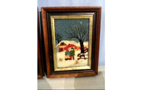 HINTERGLASBILDER 4-TLG. JAHRESZEITEN