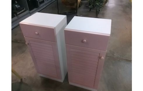 MEUBLE SDB BLANC ROSE