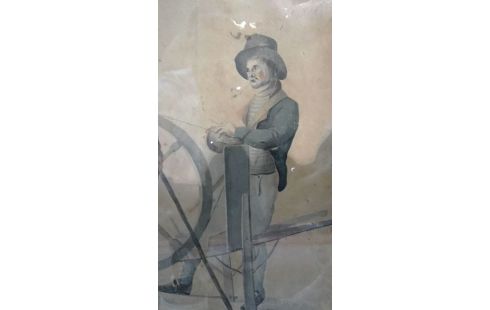 AQUARELLE DEBUT XIX  EME