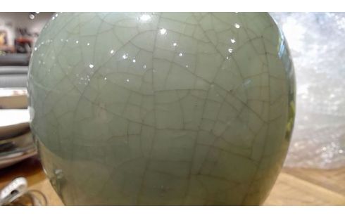 LAMPE A POSER CELADON  CRAQUELE ANCIENNE