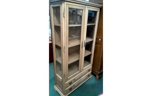 VITRINEKAST 2 DEUREN / 2 LADEN