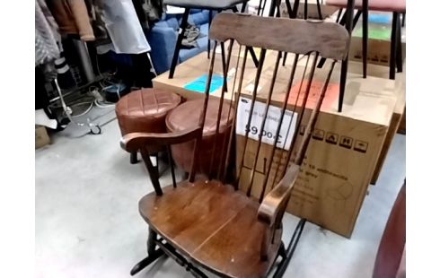 ROCKING CHAIR BOIS FONCÉ