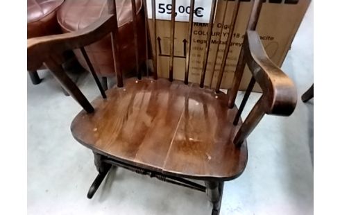 ROCKING CHAIR BOIS FONCÉ