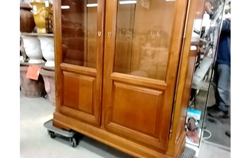 VITRINE BIBLIOTHEQUE 2 PORTES STYLE LP CLE