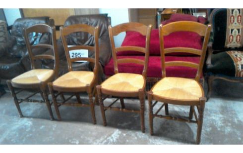 CHAISES LOT DE 4