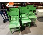 LOT DE 6 CHAISES VERTES