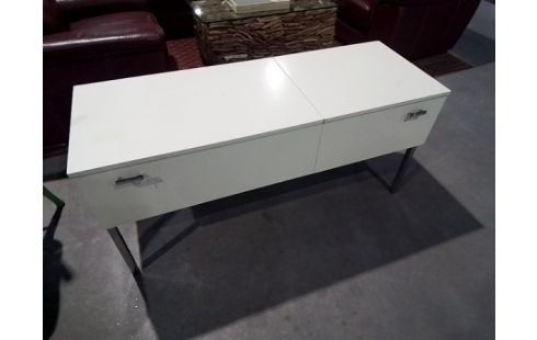 MEUBLE TV BEIGE 2P PIEDS GRIS