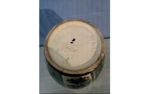 VASE GEMUSTERT GRÜN WEISS WESTDEUTSCHLAND