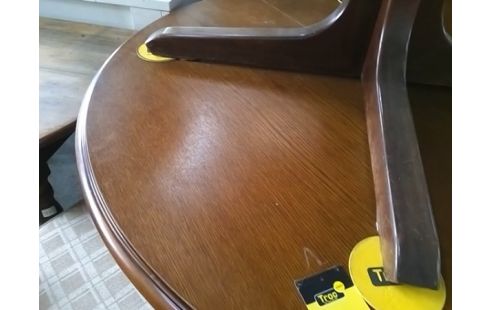 TABLE RONDE BOIS AVEC 1 ALLONGE