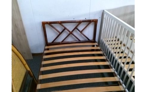 LIT BAMBOU 90x190 AVEC SOMMIER A LATTES