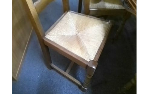 LOT DE 5 CHAISES PAILLEES