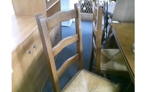 LOT DE 5 CHAISES PAILLEES