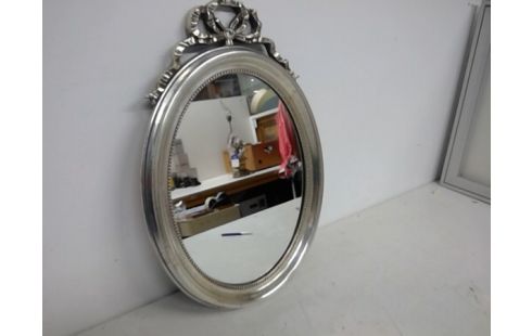 SPIEGEL HOUT ZILVERKLEURIG