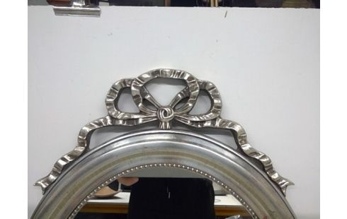 SPIEGEL HOUT ZILVERKLEURIG