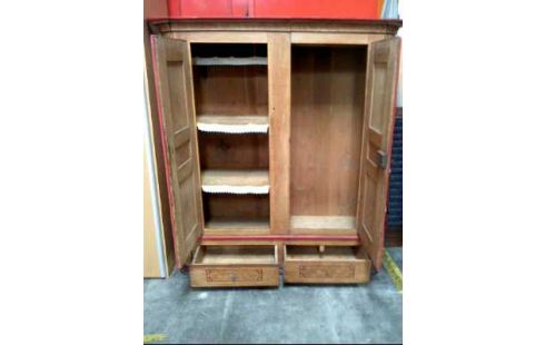 SCHRANK HOLZ ANTIK <LENZKIRCH 1822>