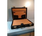 ATTACHE CASE CUIR NOIR 1970