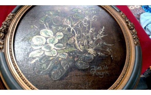 GEMÃLDE OVAL GEWIDMET