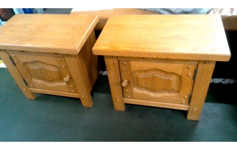 CHEVET L UNITE RUSTIQUE MASSIF CHENE 1 PORTE