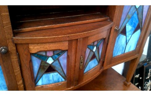 ANRICHTE. ART DECO. EIS BLEI EICHE 3 SCHUBLADEN