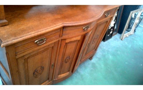 ANRICHTE. ART DECO. EIS BLEI EICHE 3 SCHUBLADEN