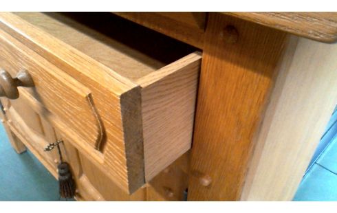 COMMODE RUSTIQUE CHENE 2 PORTES 1 TIROIR