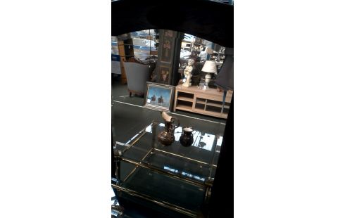 MIROIR ART DECO. BISAUTE GLACE CHENE