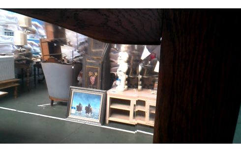 MIROIR ART DECO. BISAUTE GLACE CHENE